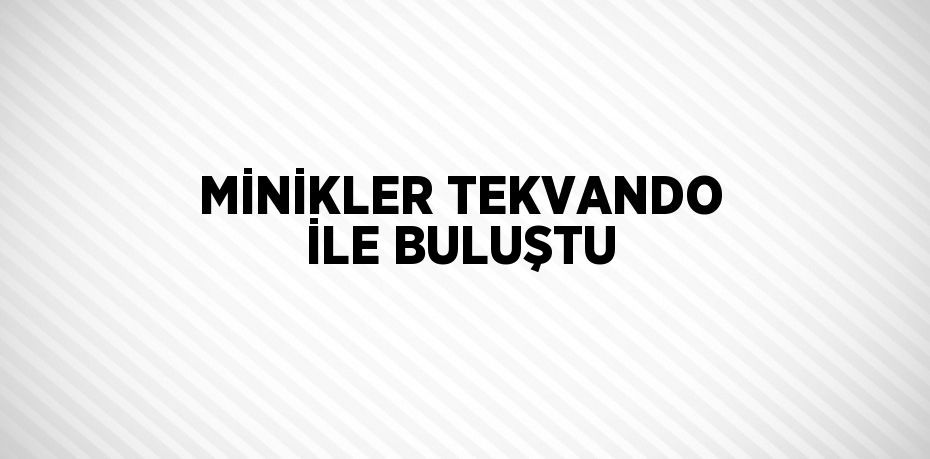 MİNİKLER TEKVANDO İLE BULUŞTU