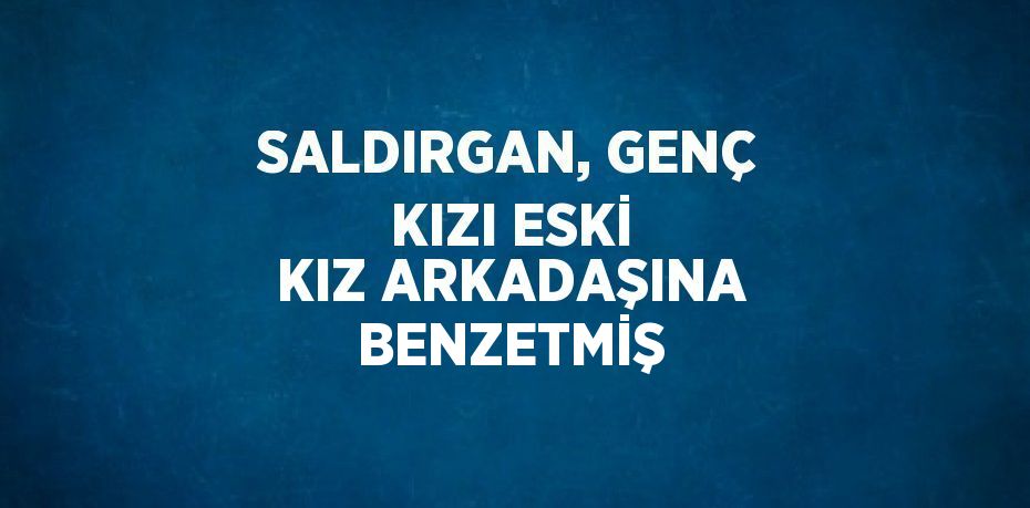 SALDIRGAN, GENÇ KIZI ESKİ KIZ ARKADAŞINA BENZETMİŞ