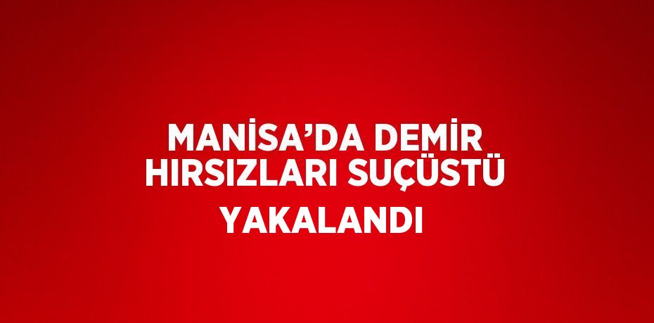 MANİSA’DA DEMİR HIRSIZLARI SUÇÜSTÜ YAKALANDI