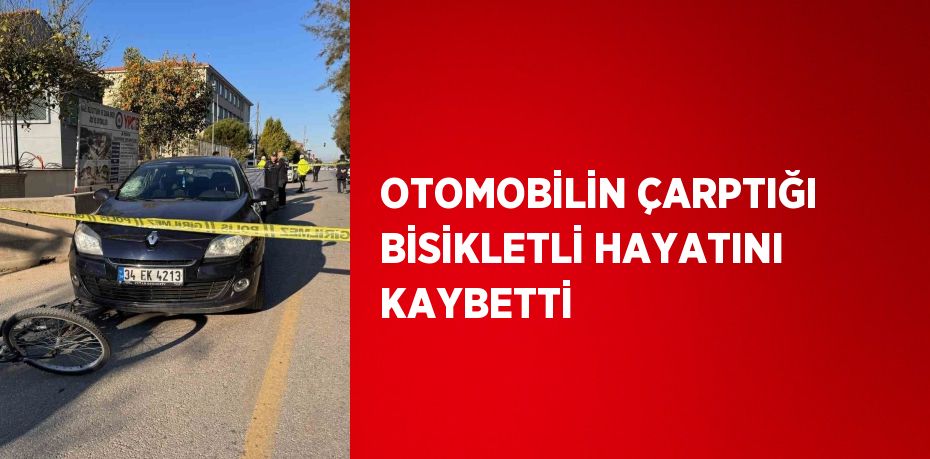 OTOMOBİLİN ÇARPTIĞI BİSİKLETLİ HAYATINI KAYBETTİ