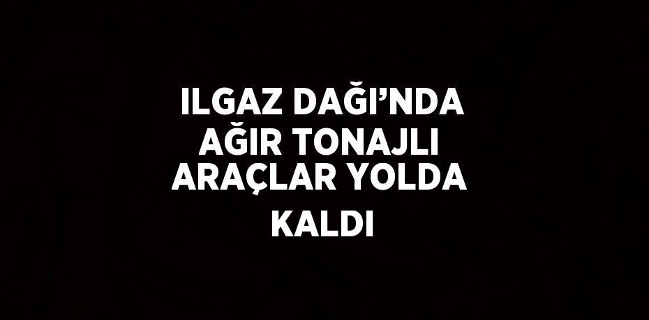 ILGAZ DAĞI’NDA AĞIR TONAJLI ARAÇLAR YOLDA KALDI