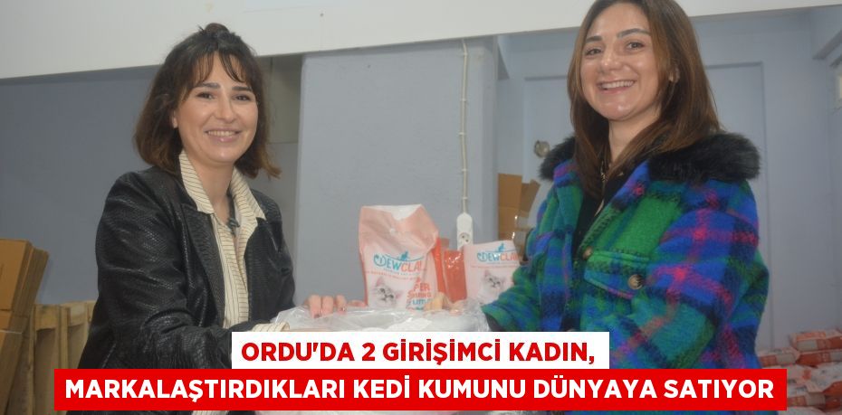 Ordu’da 2 girişimci kadın, markalaştırdıkları kedi kumunu dünyaya satıyor