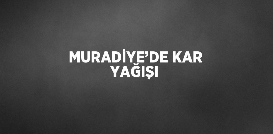 MURADİYE’DE KAR YAĞIŞI