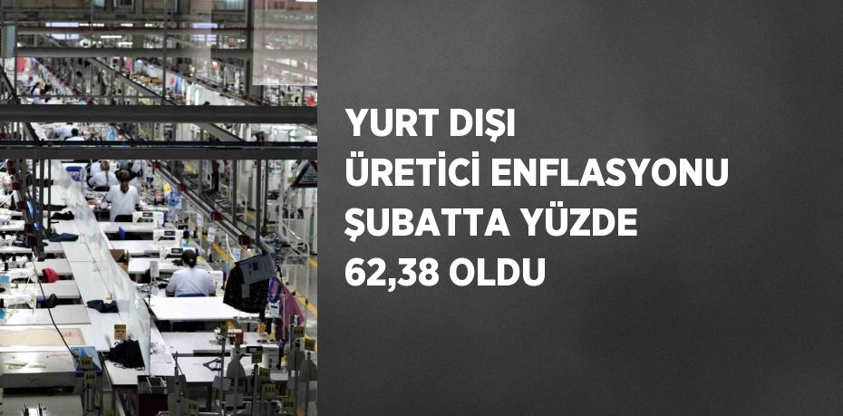 YURT DIŞI ÜRETİCİ ENFLASYONU ŞUBATTA YÜZDE 62,38 OLDU