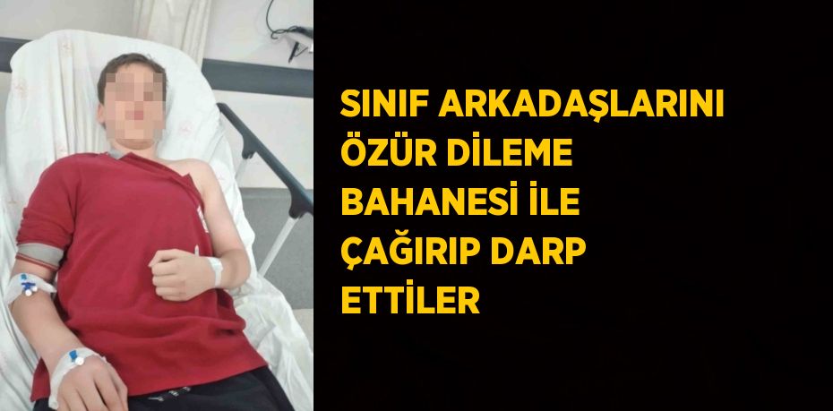 SINIF ARKADAŞLARINI ÖZÜR DİLEME BAHANESİ İLE ÇAĞIRIP DARP ETTİLER