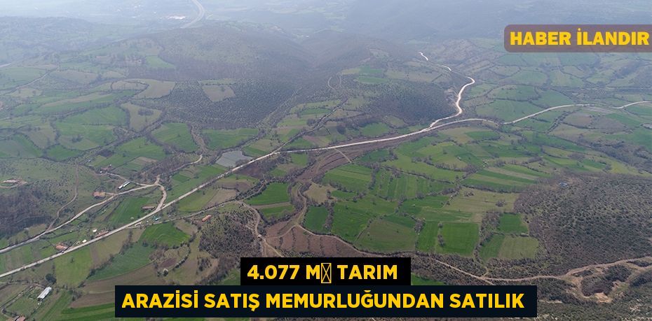 4.077 m² tarım arazisi satış memurluğundan satılık