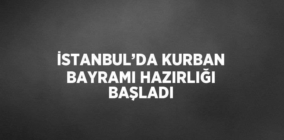 İSTANBUL’DA KURBAN BAYRAMI HAZIRLIĞI BAŞLADI