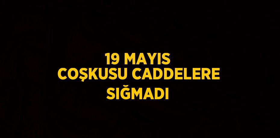 19 MAYIS COŞKUSU CADDELERE SIĞMADI