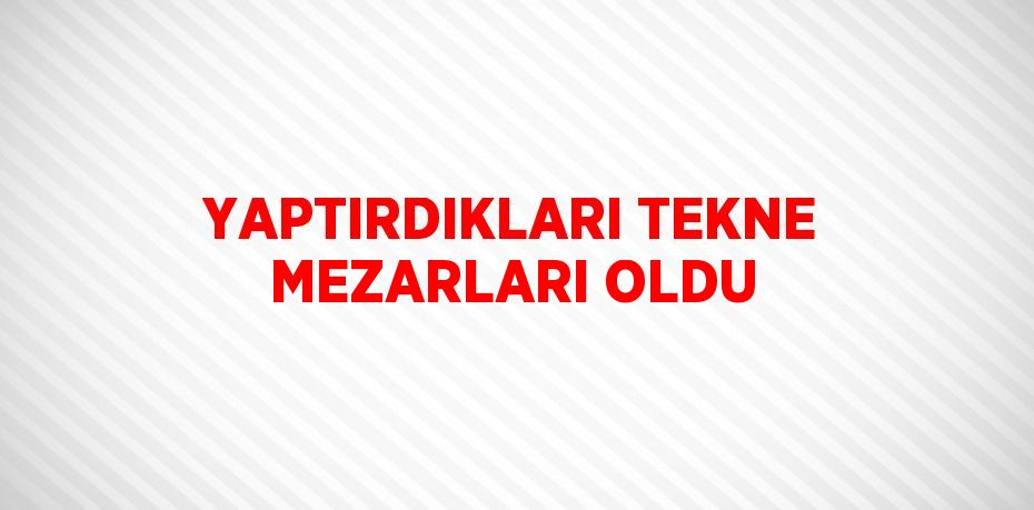 YAPTIRDIKLARI TEKNE MEZARLARI OLDU