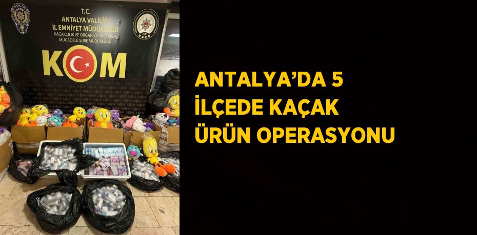 ANTALYA’DA 5 İLÇEDE KAÇAK ÜRÜN OPERASYONU