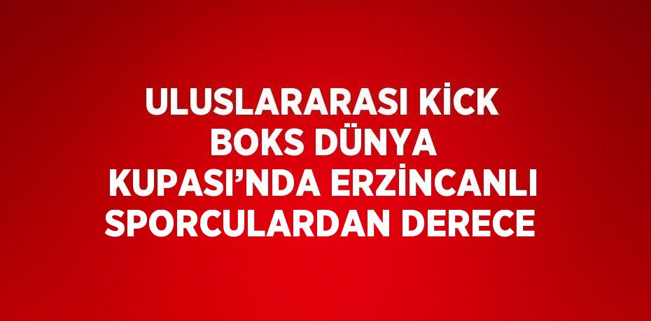 ULUSLARARASI KİCK BOKS DÜNYA KUPASI’NDA ERZİNCANLI SPORCULARDAN DERECE