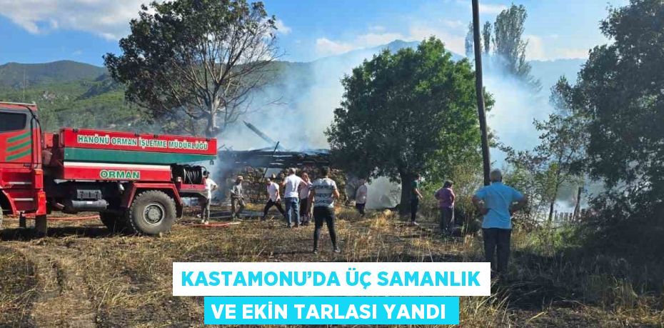 KASTAMONU’DA ÜÇ SAMANLIK VE EKİN TARLASI YANDI