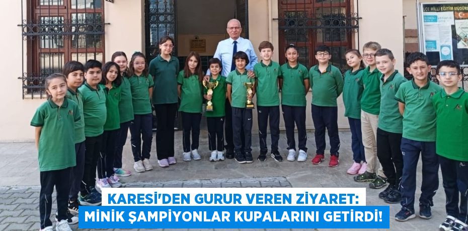 Karesi'den Gurur Veren Ziyaret: Minik Şampiyonlar Kupalarını Getirdi!