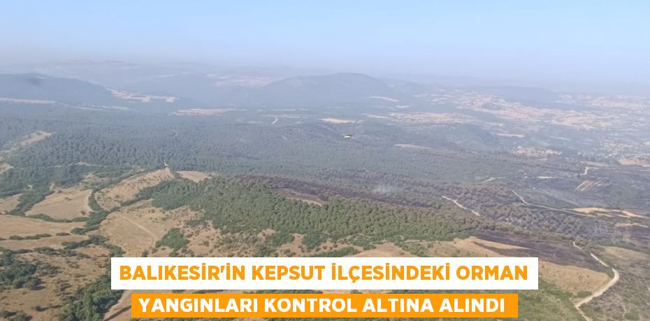 Balıkesir'in Kepsut ilçesindeki orman yangınları kontrol altına alındı