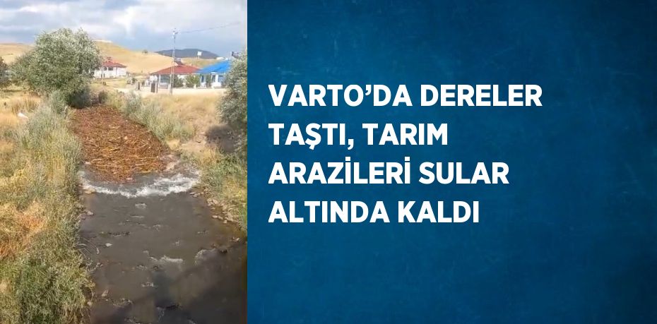 VARTO’DA DERELER TAŞTI, TARIM ARAZİLERİ SULAR ALTINDA KALDI