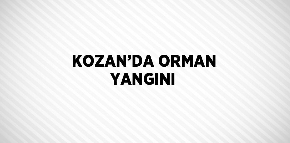 KOZAN’DA ORMAN YANGINI