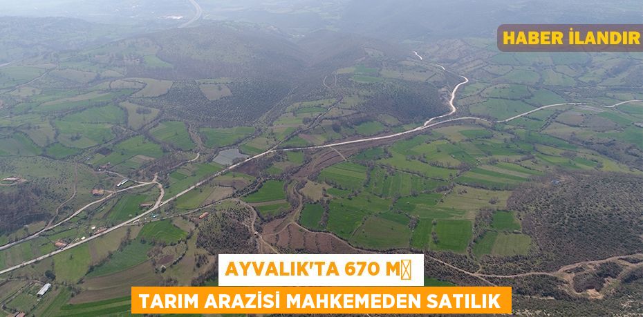 Ayvalık'ta 670 m² tarım arazisi mahkemeden satılık