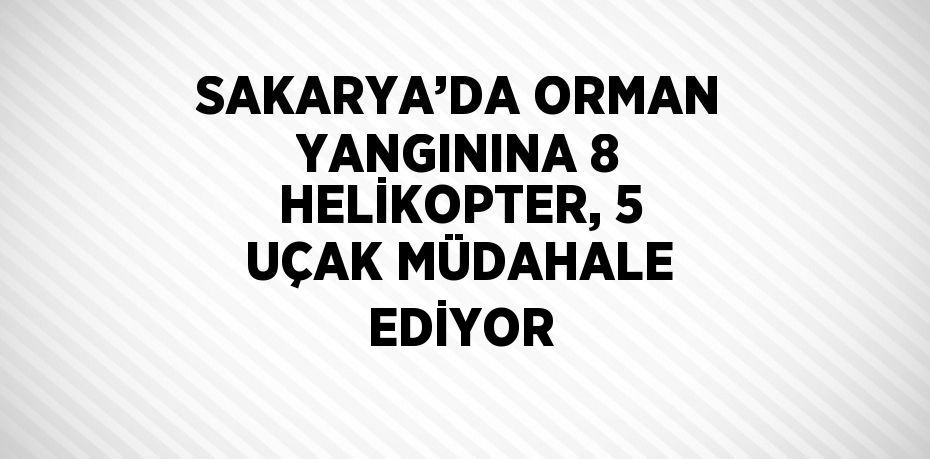 SAKARYA’DA ORMAN YANGININA 8 HELİKOPTER, 5 UÇAK MÜDAHALE EDİYOR