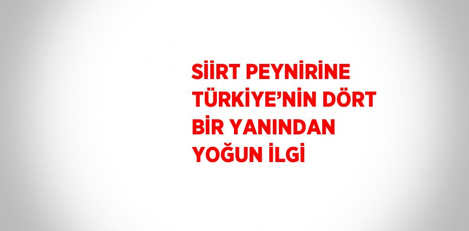SİİRT PEYNİRİNE TÜRKİYE’NİN DÖRT BİR YANINDAN YOĞUN İLGİ