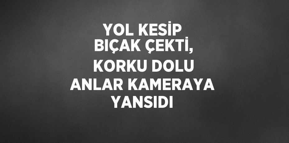 YOL KESİP BIÇAK ÇEKTİ, KORKU DOLU ANLAR KAMERAYA YANSIDI