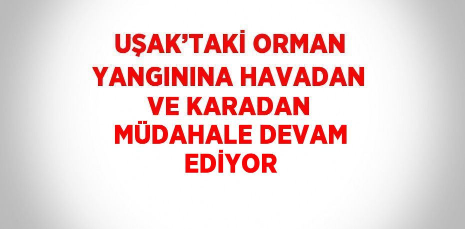 UŞAK’TAKİ ORMAN YANGININA HAVADAN VE KARADAN MÜDAHALE DEVAM EDİYOR