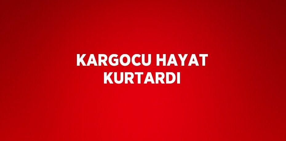 KARGOCU HAYAT KURTARDI