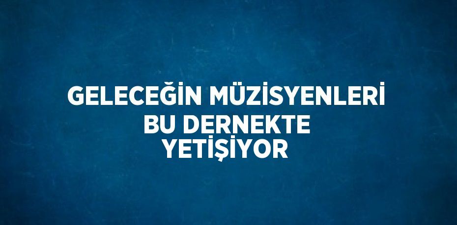 GELECEĞİN MÜZİSYENLERİ BU DERNEKTE YETİŞİYOR