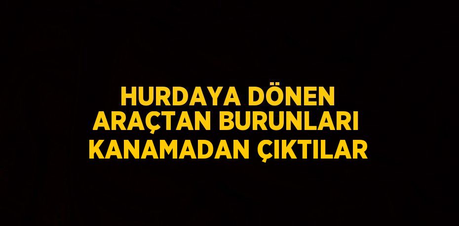 HURDAYA DÖNEN ARAÇTAN BURUNLARI KANAMADAN ÇIKTILAR