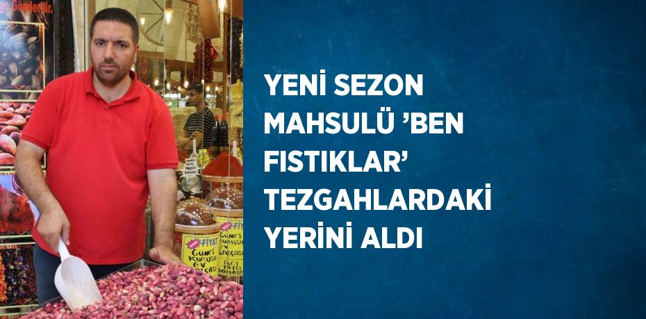 YENİ SEZON MAHSULÜ ’BEN FISTIKLAR’ TEZGAHLARDAKİ YERİNİ ALDI