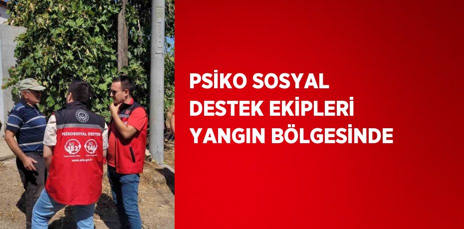 PSİKO SOSYAL DESTEK EKİPLERİ YANGIN BÖLGESİNDE