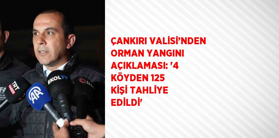 ÇANKIRI VALİSİ’NDEN ORMAN YANGINI AÇIKLAMASI: '4 KÖYDEN 125 KİŞİ TAHLİYE EDİLDİ'