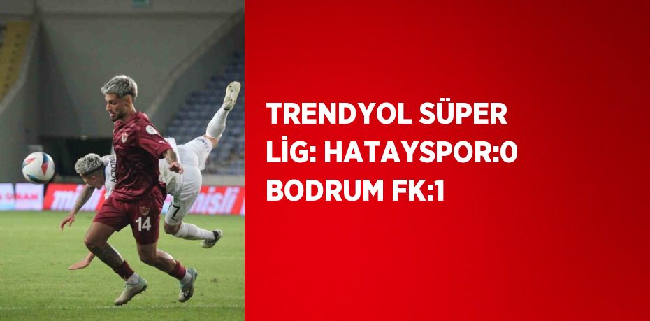 TRENDYOL SÜPER LİG: HATAYSPOR:0 BODRUM FK:1