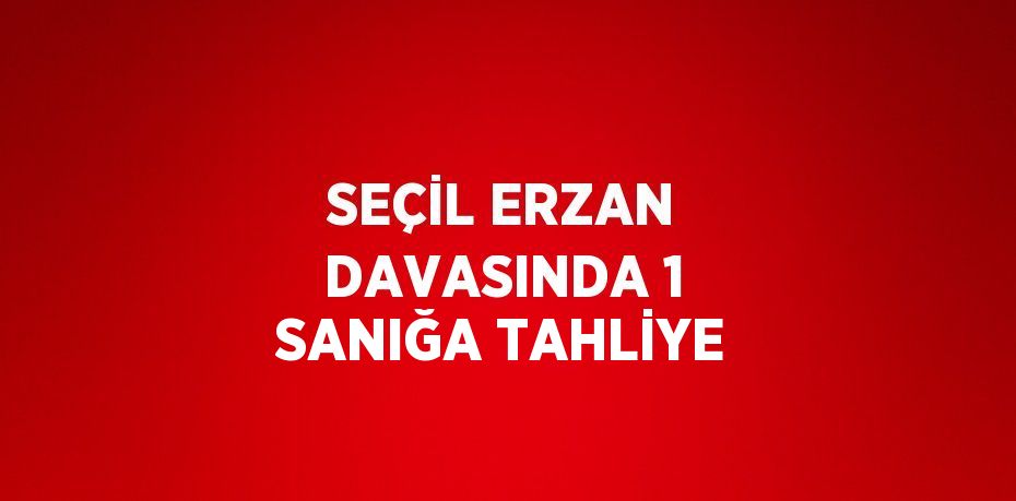 SEÇİL ERZAN DAVASINDA 1 SANIĞA TAHLİYE