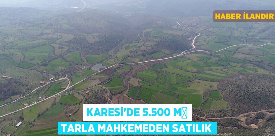 Karesi'de 5.500 m² tarla mahkemeden satılık