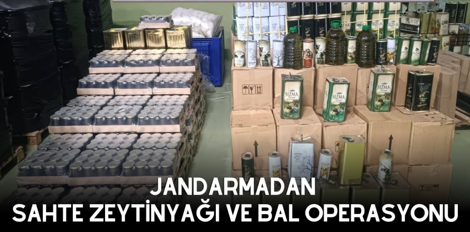 JANDARMADAN SAHTE ZEYTİNYAĞI VE BAL OPERASYONU