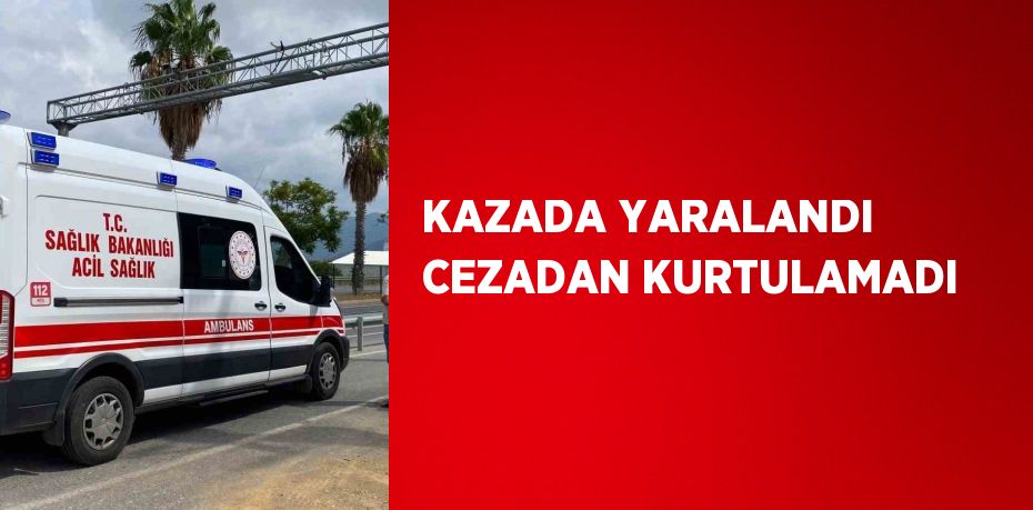 KAZADA YARALANDI CEZADAN KURTULAMADI