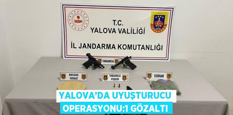 YALOVA’DA UYUŞTURUCU OPERASYONU:1 GÖZALTI