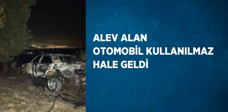 ALEV ALAN OTOMOBİL KULLANILMAZ HALE GELDİ