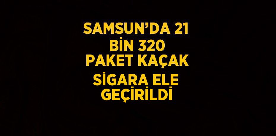 SAMSUN’DA 21 BİN 320 PAKET KAÇAK SİGARA ELE GEÇİRİLDİ