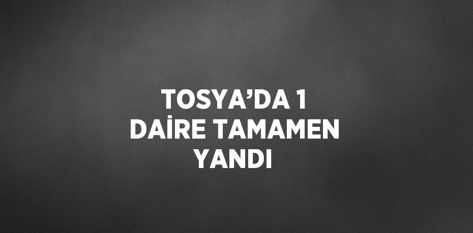 TOSYA’DA 1 DAİRE TAMAMEN YANDI