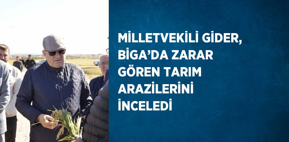 MİLLETVEKİLİ GİDER, BİGA’DA ZARAR GÖREN TARIM ARAZİLERİNİ İNCELEDİ