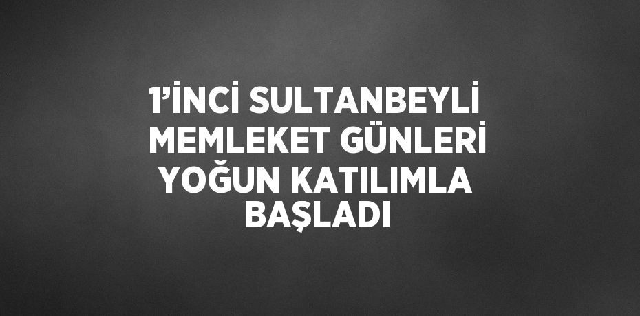 1’İNCİ SULTANBEYLİ MEMLEKET GÜNLERİ YOĞUN KATILIMLA BAŞLADI