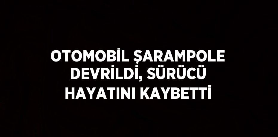 OTOMOBİL ŞARAMPOLE DEVRİLDİ, SÜRÜCÜ HAYATINI KAYBETTİ