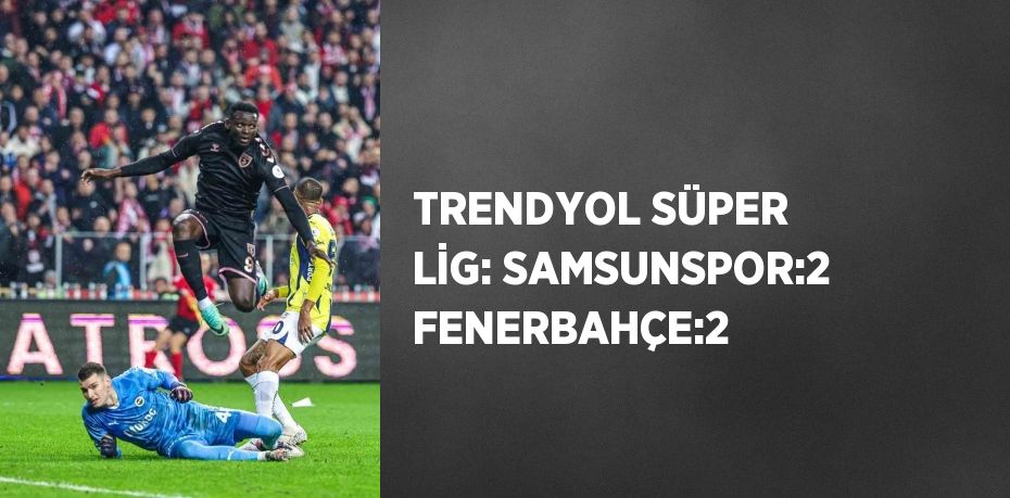 TRENDYOL SÜPER LİG: SAMSUNSPOR:2 FENERBAHÇE:2