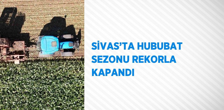 SİVAS’TA HUBUBAT SEZONU REKORLA KAPANDI