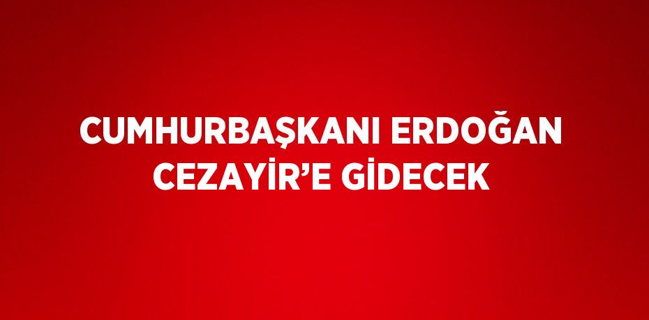 CUMHURBAŞKANI ERDOĞAN CEZAYİR’E GİDECEK