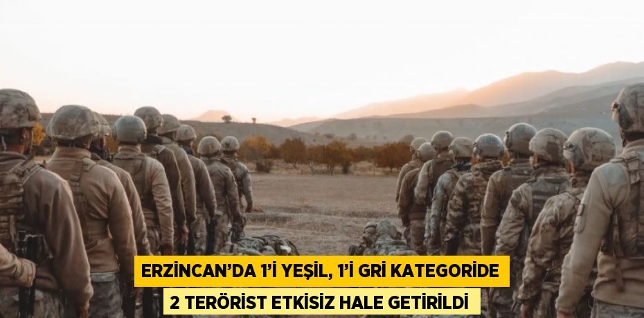 ERZİNCAN’DA 1’İ YEŞİL, 1’İ GRİ KATEGORİDE 2 TERÖRİST ETKİSİZ HALE GETİRİLDİ