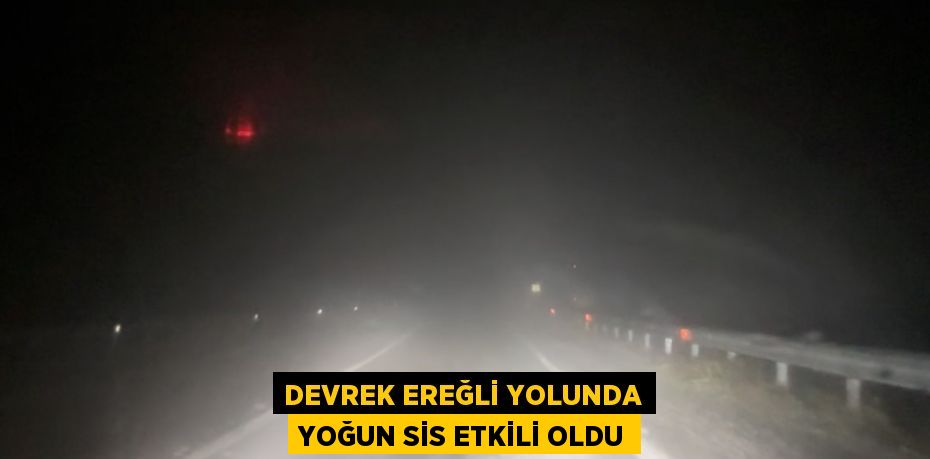 DEVREK EREĞLİ YOLUNDA YOĞUN SİS ETKİLİ OLDU