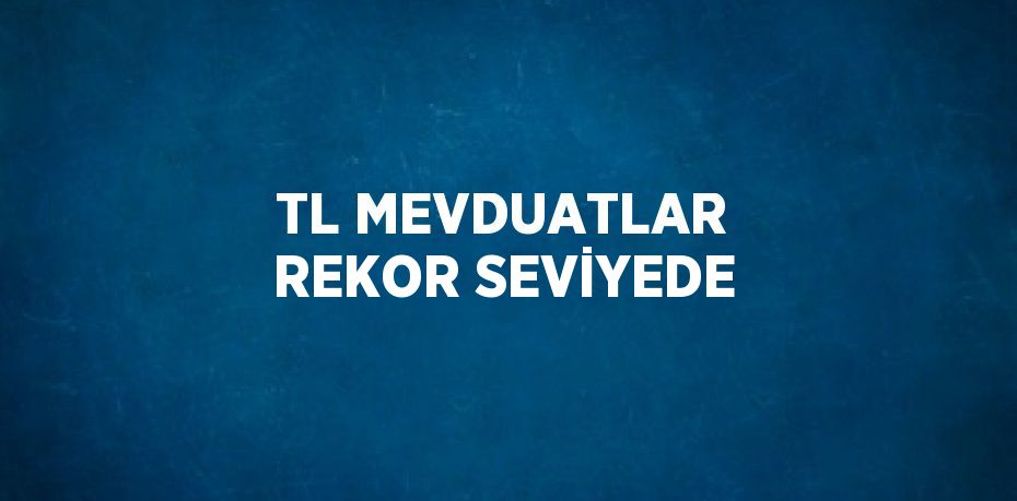 TL MEVDUATLAR REKOR SEVİYEDE