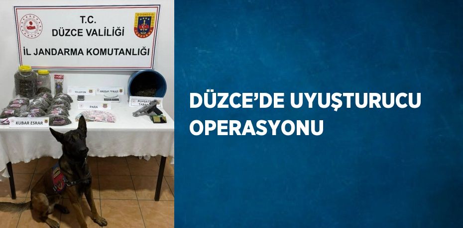 DÜZCE’DE UYUŞTURUCU OPERASYONU